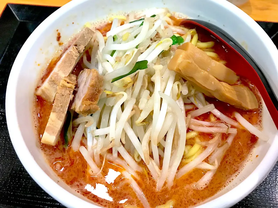 Snapdishの料理写真:味噌麺処花道の煮干し辛味噌ラーメン|TonyYamadaさん