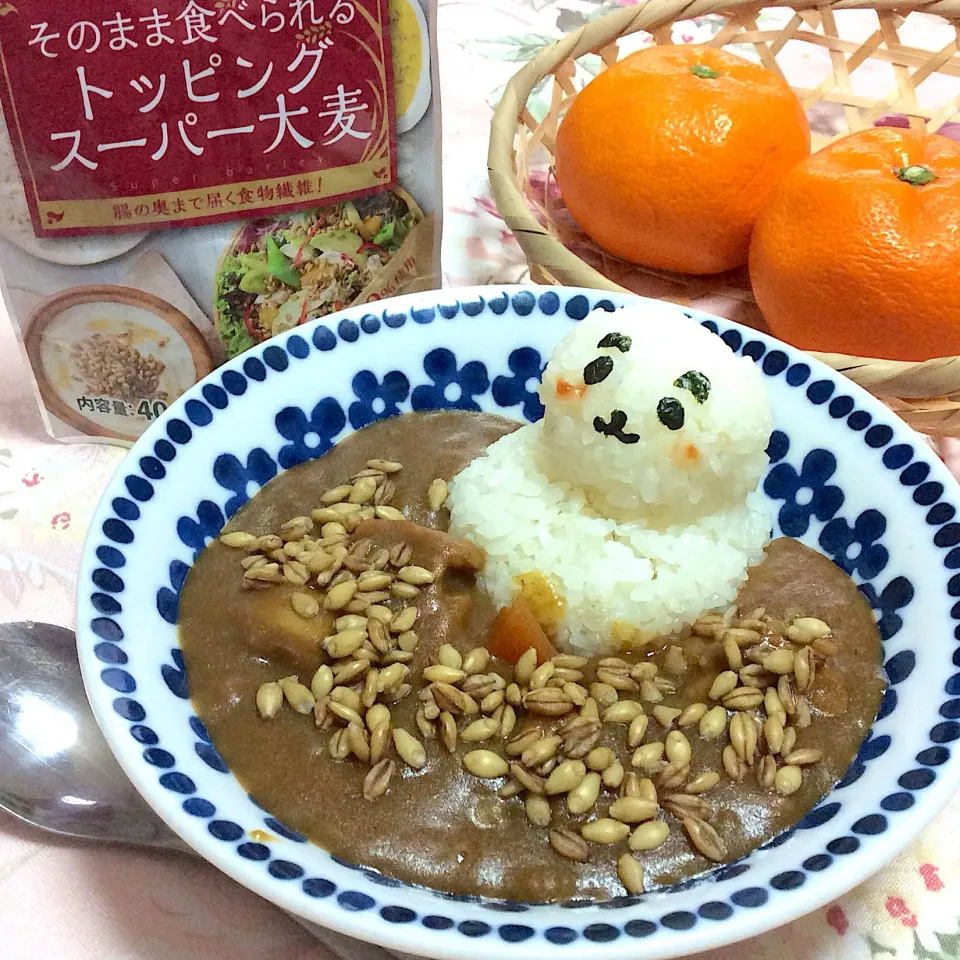 #トッピングスーパー大麦 をプラスして、大晦日朝カレー♬|夢ーテルさん