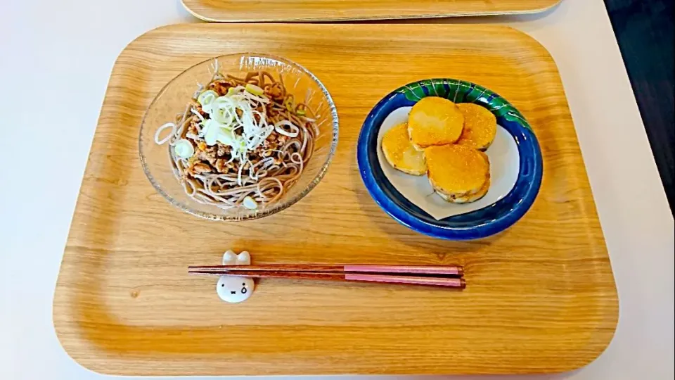 今日の昼食 担々そば、長芋のソテー|pinknari🐰🌈さん