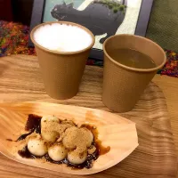 カフェラテとゆず茶と白玉きなこ