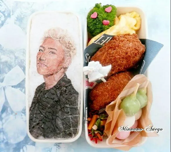 GENERATIONS from EXILE TRIBE『小森隼』弁当
 #オブラートアート
 #オブアート
 #似顔絵弁当|みんなのあねごさん