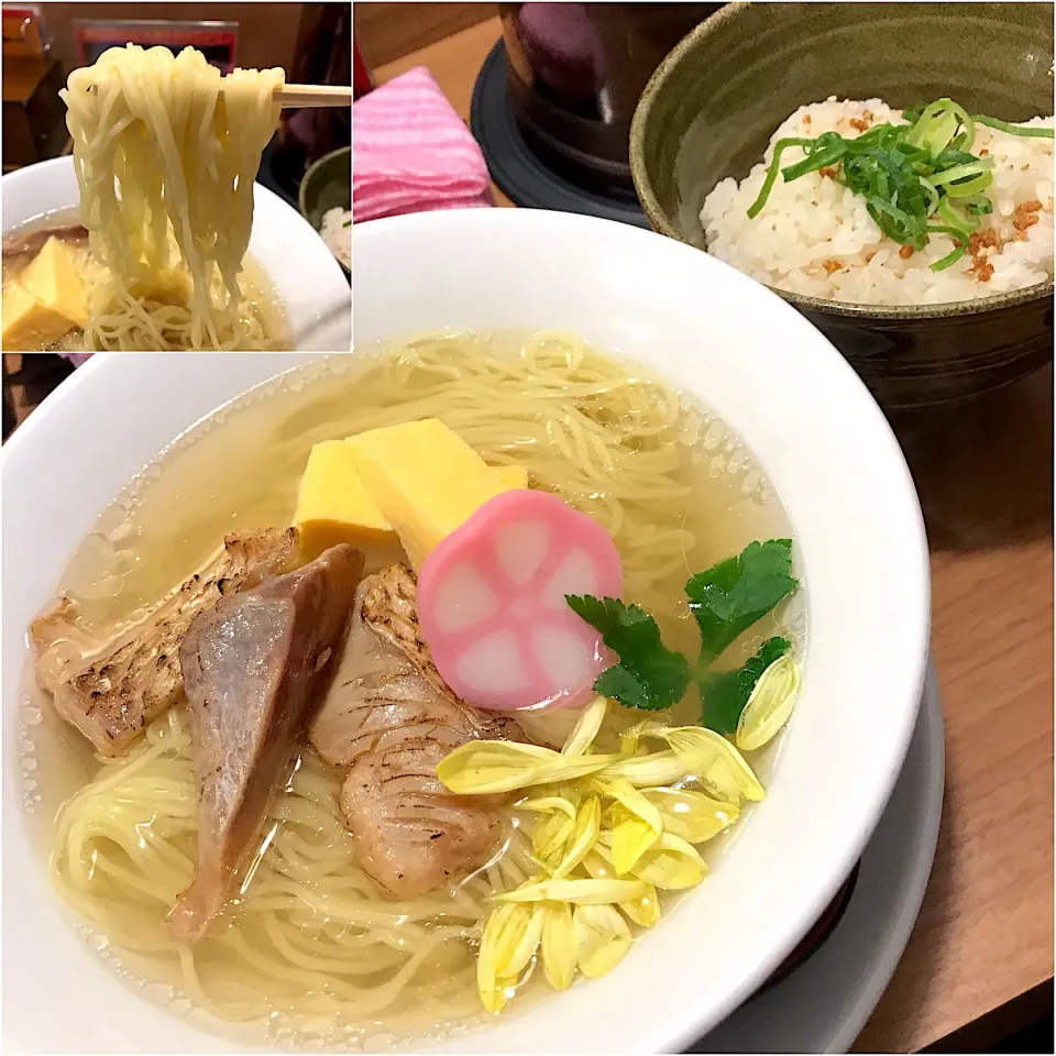 めで鯛らぁ麺 川瀬作 〜真鯛・蟹・鰤の三重奏〜@鯛塩そば 灯花(四谷三丁目)|塩豚骨さん