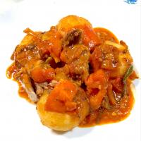 チーズ入りポテト餅のラビオリ風