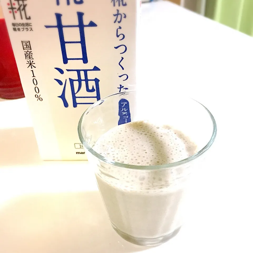 今朝のドリンクは #豆乳ケフィア に #甘酒 とソイプロテインで #腸活|nokorinさん