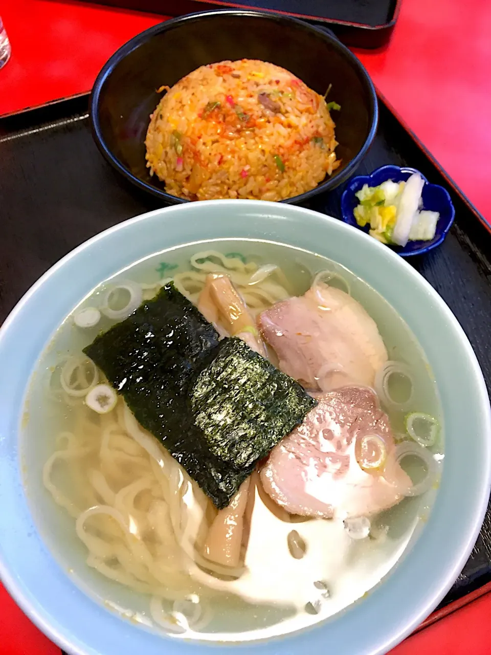 ラーメン（塩）&キムチチャーハン@佐野ラーメン たかの（南浦和）|Kazuya Miyukiさん