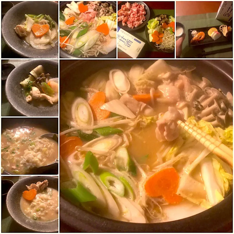 Chicken,Shabu‐shabu&vagetable pot🍲しゃぶしゃぶ,地鶏の発酵美人鍋|🌈Ami🍻さん