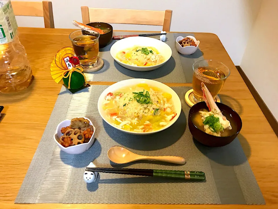 Snapdishの料理写真:蟹あんかけチャーハン|あたさん