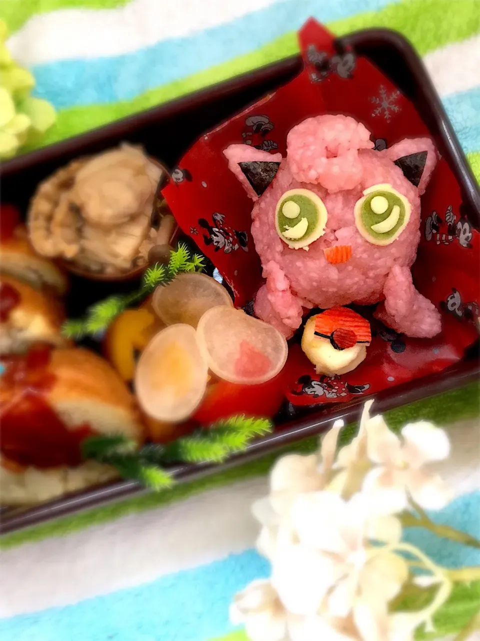 #キャラ弁当  #おにぎり弁当  #お弁当 #Pocketmonster #ポケモン  #ポケモン弁当 #プリン|大島愛子さん