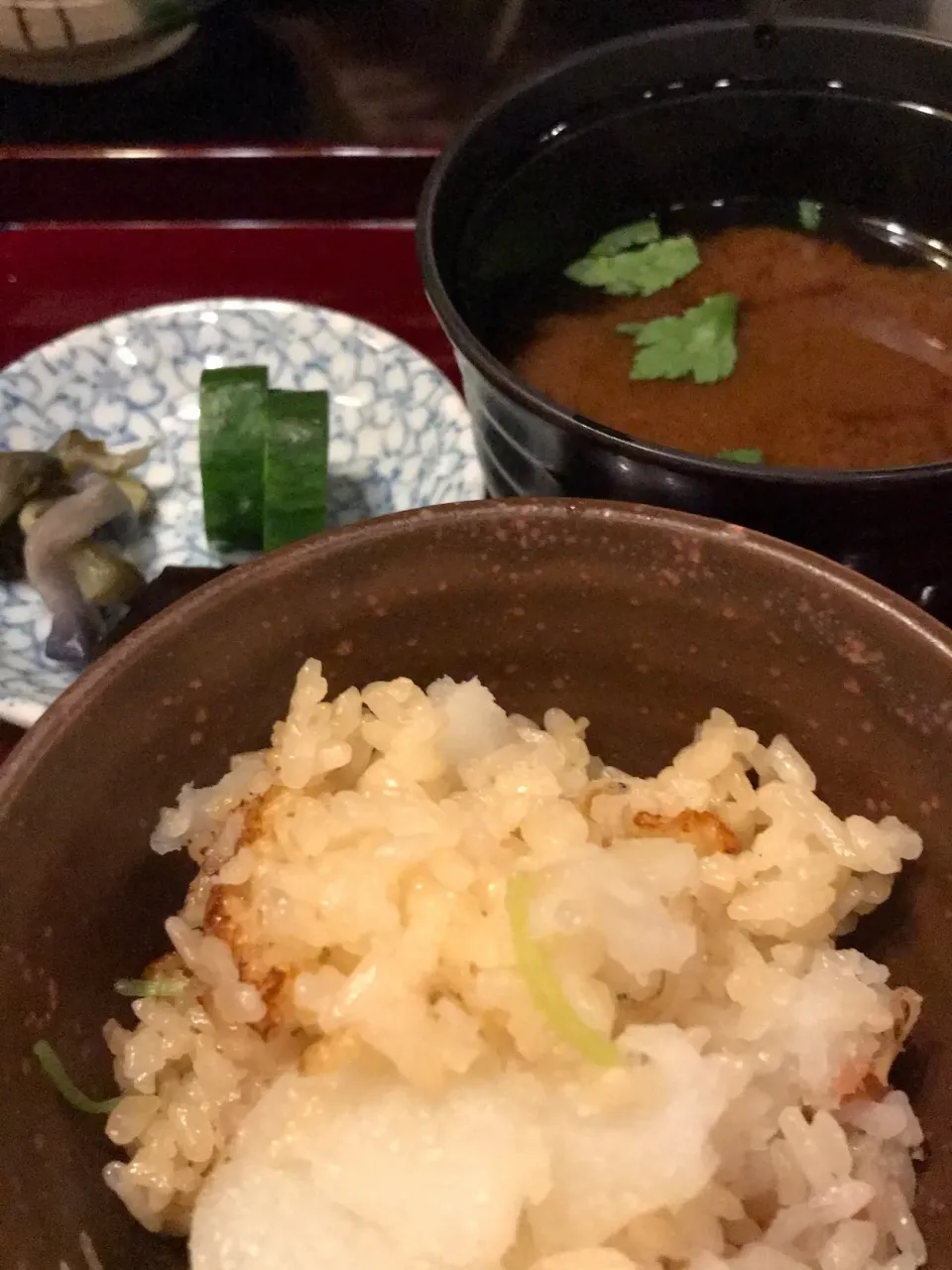 長芋と梅肉の炊き込みご飯、おこげが美味しい#炊き込みご飯#おこげ|901さん