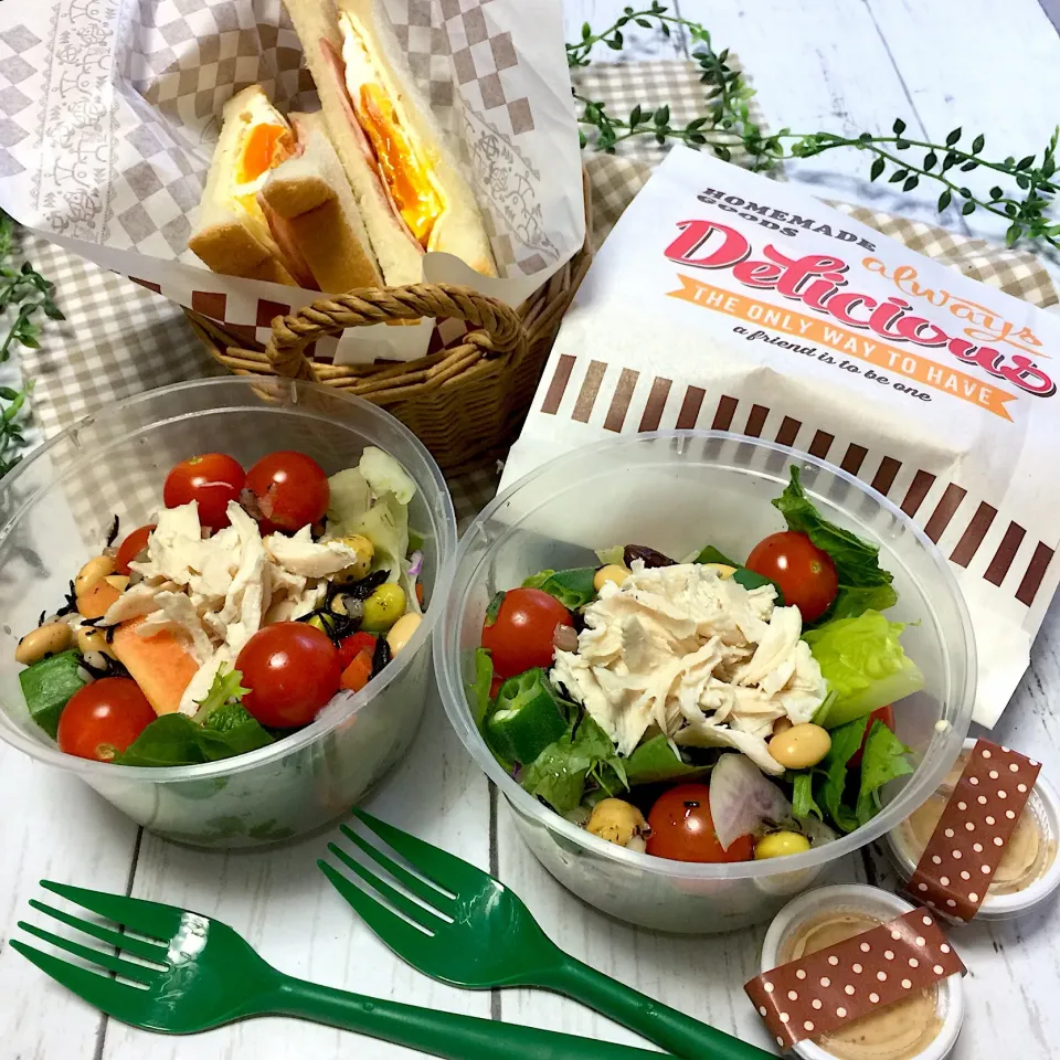 サンドイッチとサラダ弁当🥗🥪|サリーさん