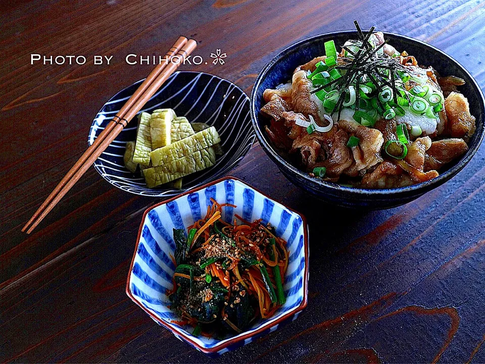 #豚バラとろろかけ丼|chihoko.❀さん