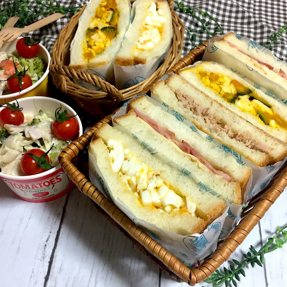 Snapdishの料理写真:サンドイッチ弁当🥪|サリーさん