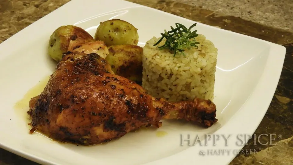 ハーブバターでローストチキン - Herb butter Roast chicken|Happy Spiceさん