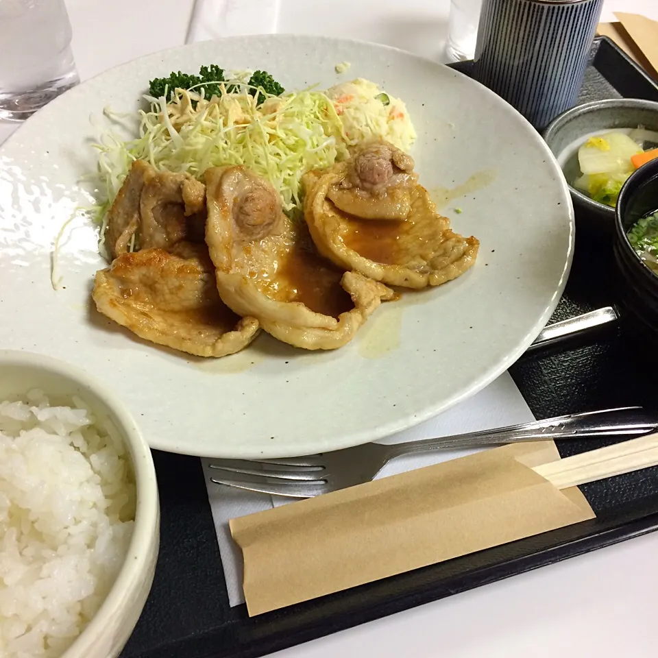 生姜焼き定食♡2018/01/08|ちび太さん