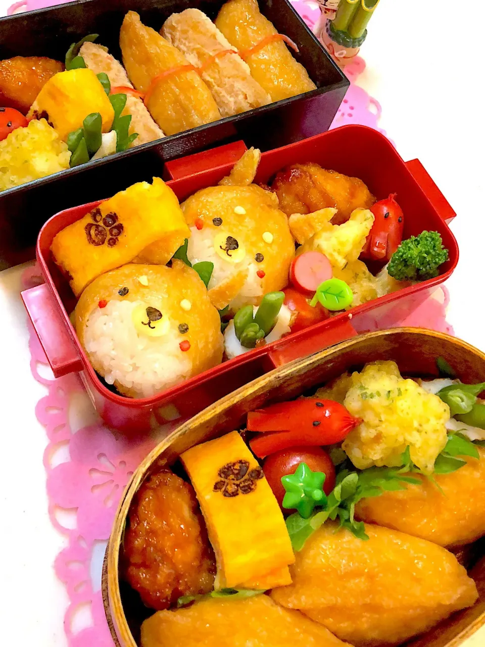 #お弁当 # #キャラ弁  #学生弁当  #娘のお弁当  #旦那さんお弁当  #息子のお弁当 #お稲荷さん#犬のお稲荷さん|Yuki Kawasumiさん