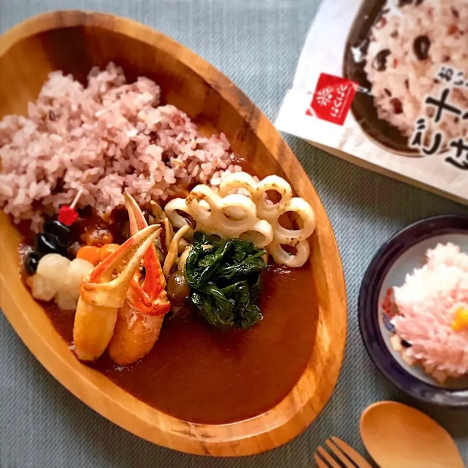 いつものご飯を雑穀ごはんに変えて。野菜たっぷり雑穀カレーボウル🍅|mocoさん