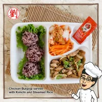 🐔🇰🇷 Chicken Bulgogi served Kimchi and Steamed Rice 🥕🍚|Hadi Santosaさん