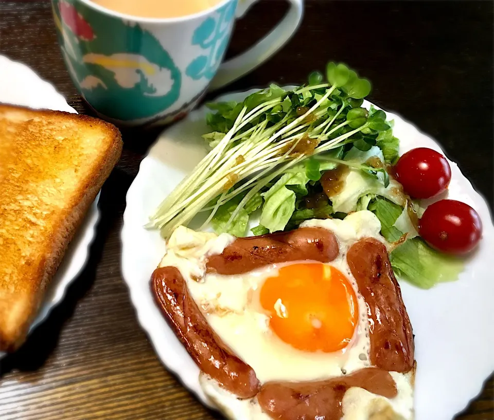 今朝のモーニングセット
#新トースターでパン食復活|mottoさん