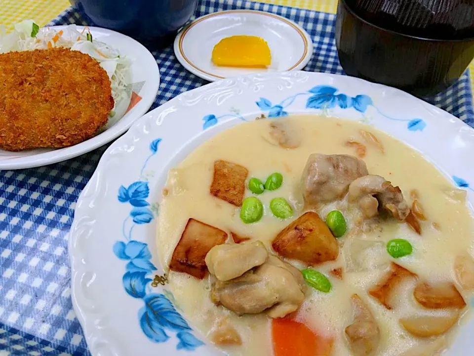 札幌市厚別区役所食堂鶏肉のクリームシチューセット|nyama1さん