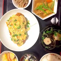 Snapdishの料理写真:お産食〜ノンフライカツ煮〜|mofuさん