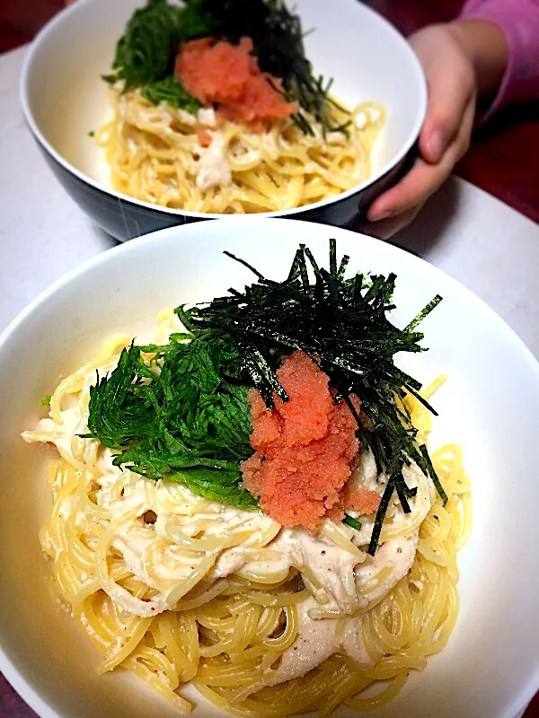 今夜は明太クリームパスタ🍝|＊みお＊さん