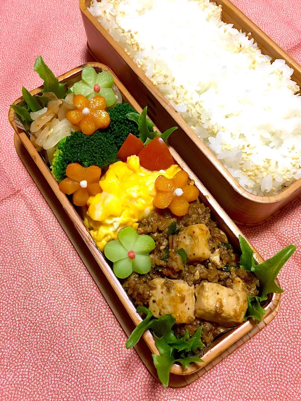 Snapdishの料理写真:麻婆豆腐弁当🌼|udomegu☆さん