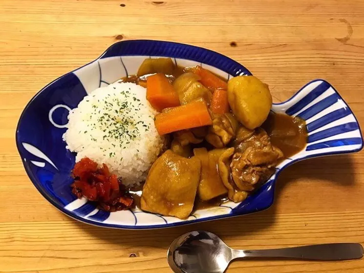 Snapdishの料理写真:男気魚皿カレー🍛🐟|ガク魁‼︎男飯さん