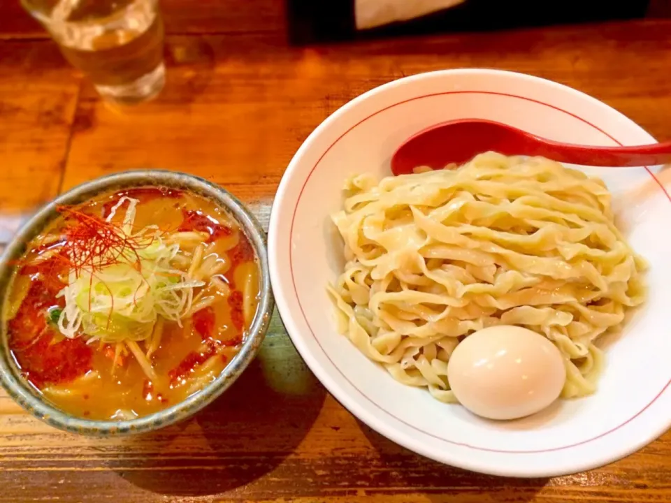 辛味噌つけ麺 大＋味玉(辛さ控えめ)
@東京味噌らーめん鶉|morimi32さん