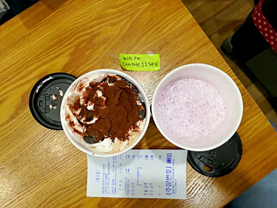 Snapdishの料理写真:釜山旅行
さつまいもラテ🍠
クリームもりもりカフェモカ☕|korinoさん