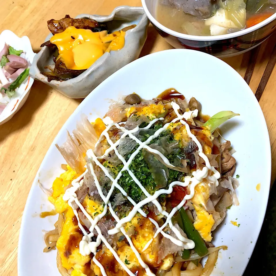 Snapdishの料理写真:オム焼うどん|ミカさん