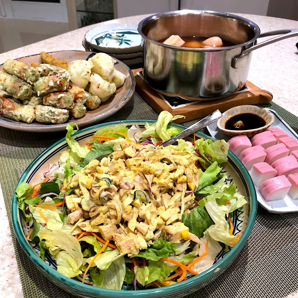 グリルチキンカレー味サラダ🥗|Mayumiさん