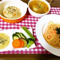 Snapdishの料理写真:明太子パスタ|ゆり(^O^)さん