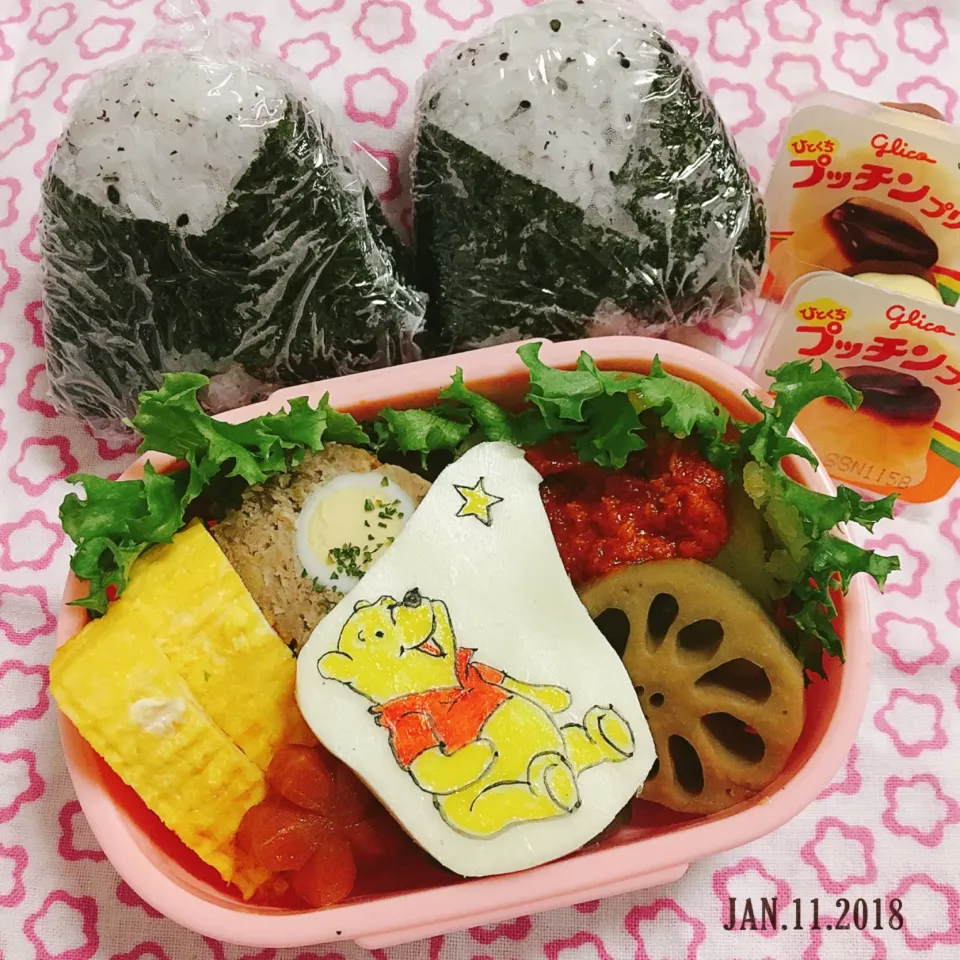 くまのプーさんキャラ弁  #弁当  #お弁当記録  #お弁当  #キャラ弁  #くまのプーさん  #ディズニー弁当|momo31omomさん