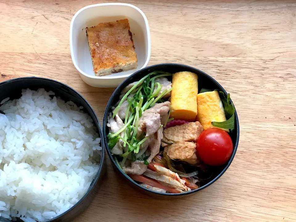 豚のオイマヨ炒め 弁当|弁当 備忘録さん