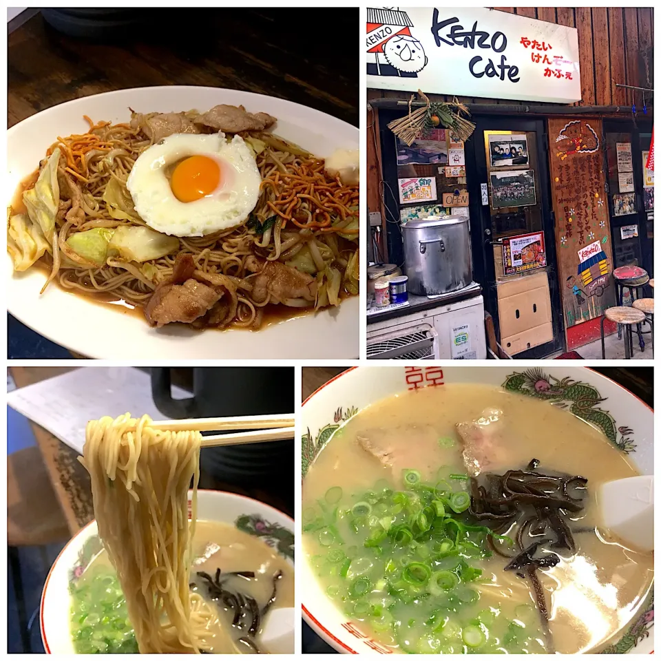 焼きラーメン&KENZOラーメン@博多・祇園・KENZO Cafe|juneshunさん