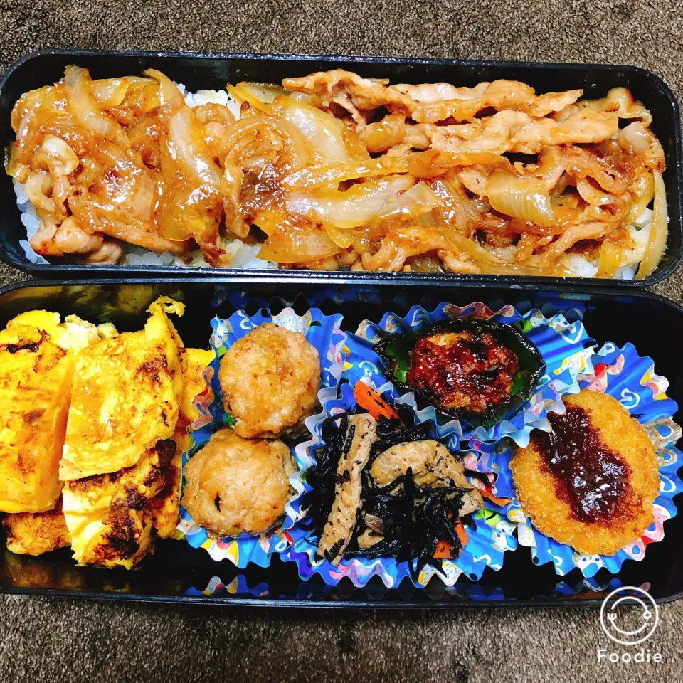 生姜焼き風弁当♡
 #弁当 #彼氏  #初心者 #肉 #ボリューム|Erさん