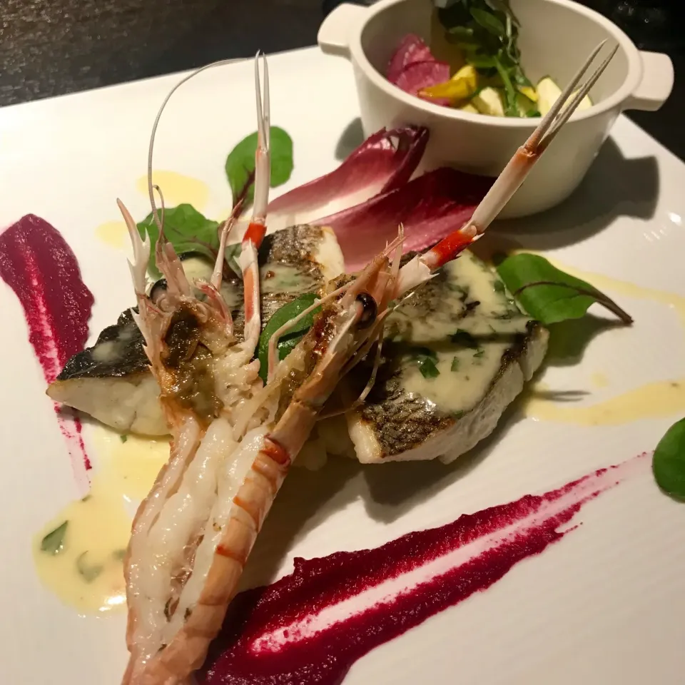 Langoustine with Suzuki fish|sgさん