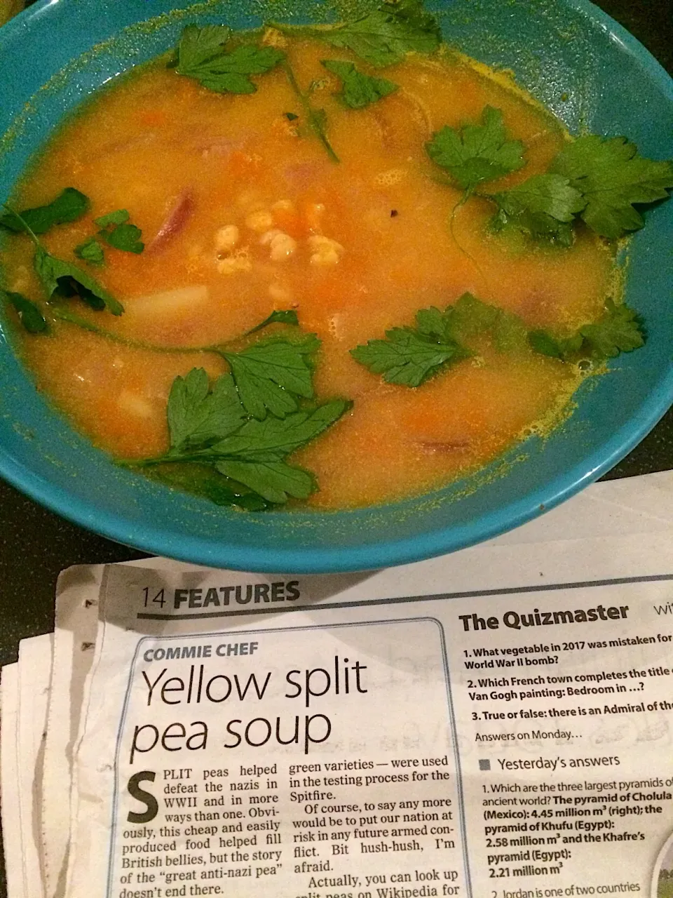 Yellow split pea soup (Morning Star's Commie Chef recipe) #veganuary|Nick Hiderさん