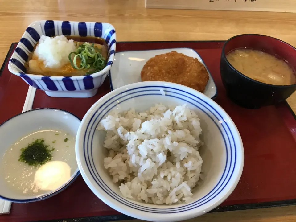 麦飯と揚げ出し豆腐|手品先輩さん