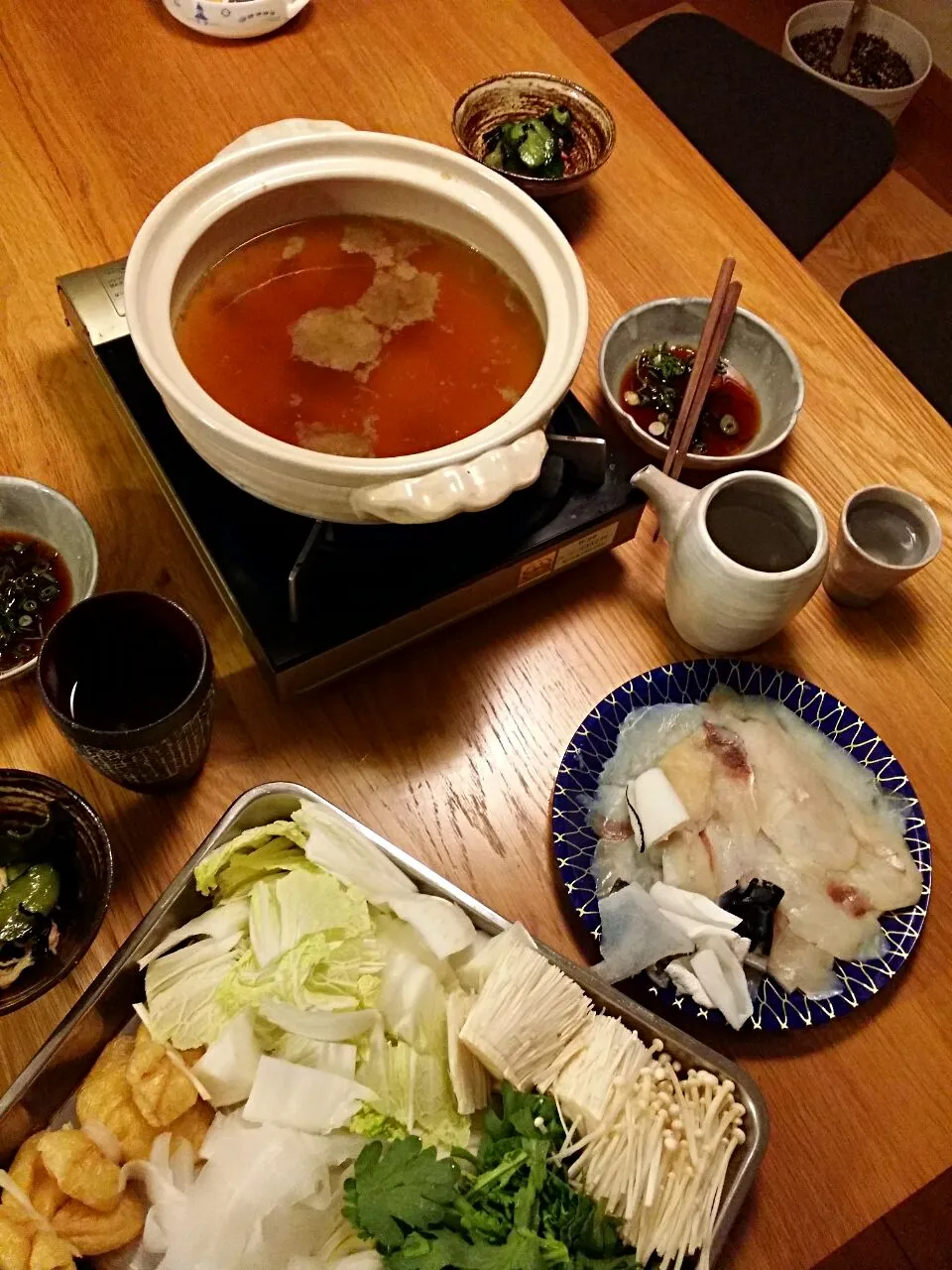 Snapdishの料理写真:ふぐしゃぶ鍋|lotusさん