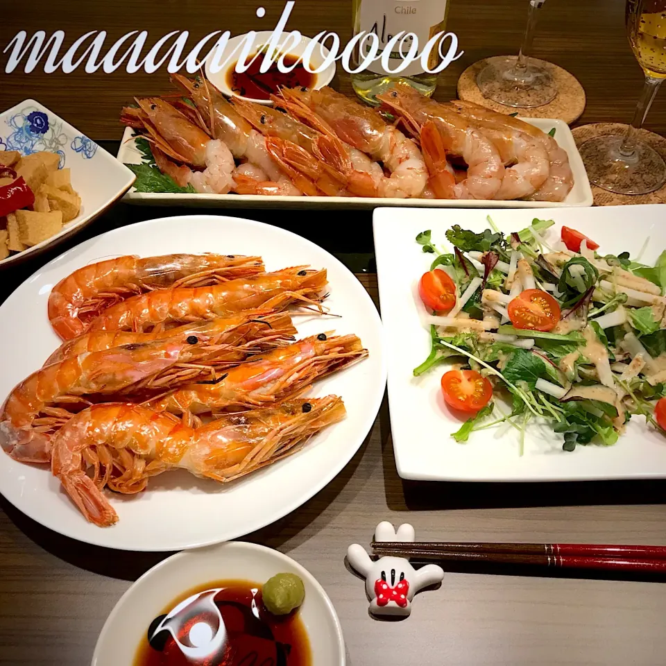 海老三昧🦐晩ご飯🥂🍾😍|マイコさん