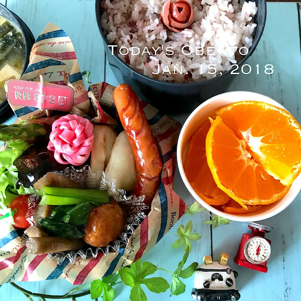 Snapdishの料理写真:高校生息子弁当〜ランチジャー弁当⚾️|まぁちゃんさん