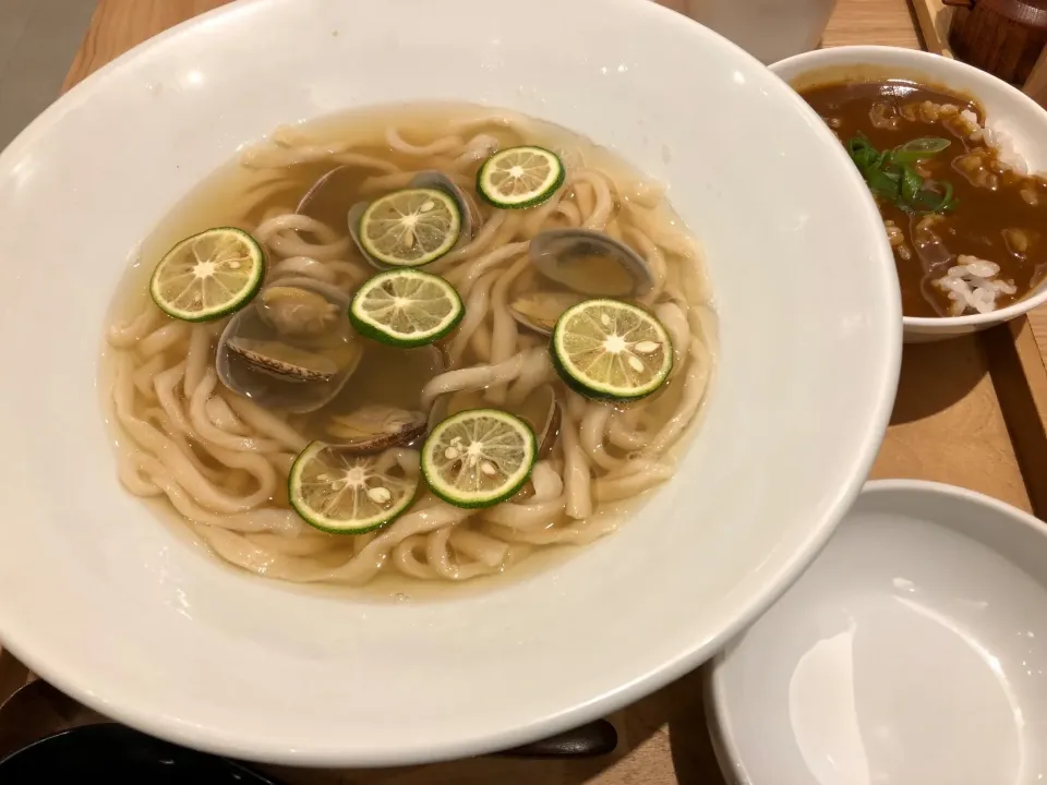 あさり酢橘うどん|いだっちさん