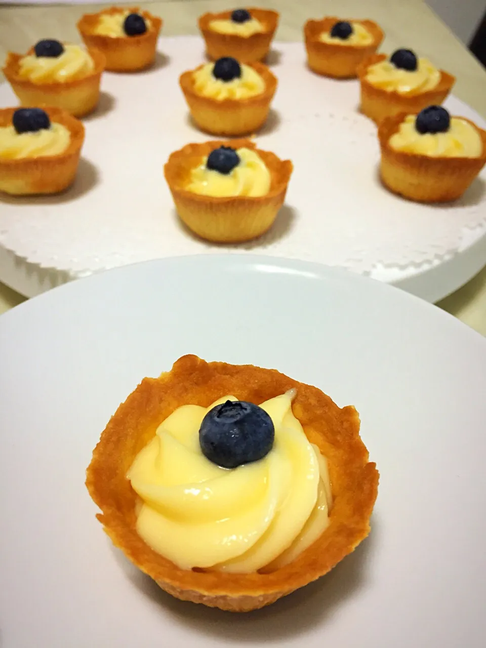 A small portion snack for kids - first doing the tart -> then made the filling (pastry cream) what a busy day! (no cream)|Tari's Kitchenさん