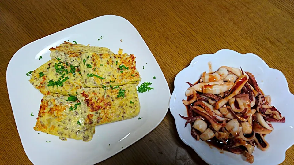 オムレツ、イカ焼き屋台味|Akiko Nakamotoさん