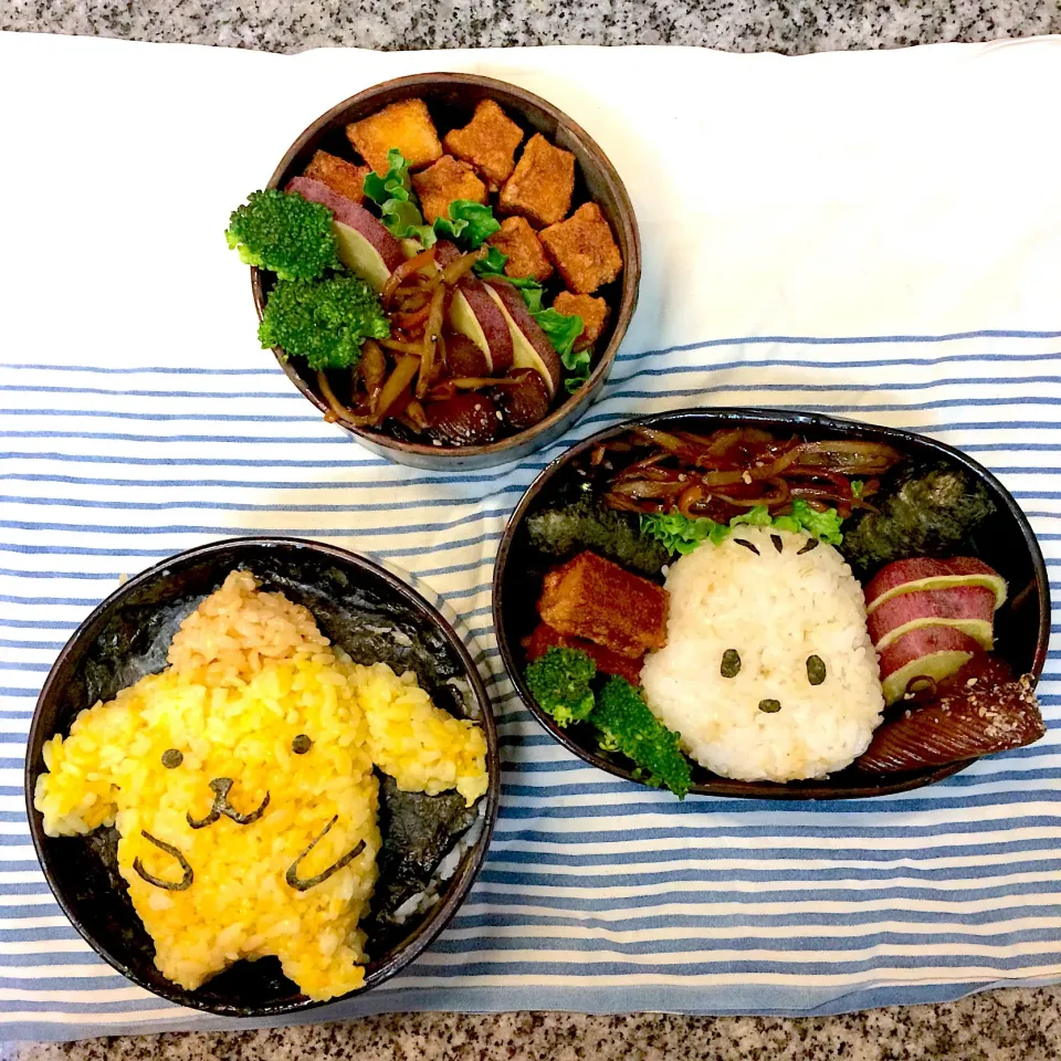 Snapdishの料理写真:#vegan弁当 
プリンとぽちゃっこ|makiko_aさん