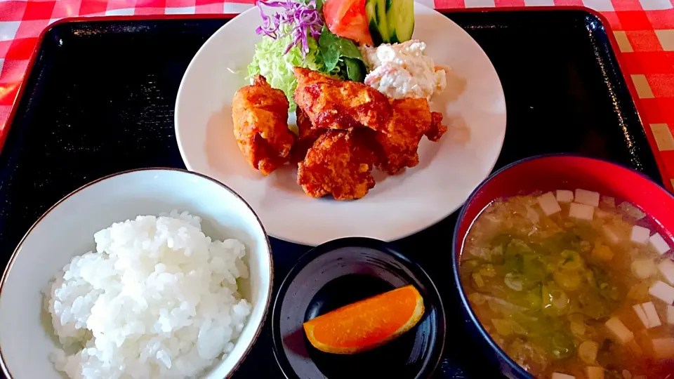 本日の賄い(1/15  唐揚げ定食❤)|かぴかぴさん