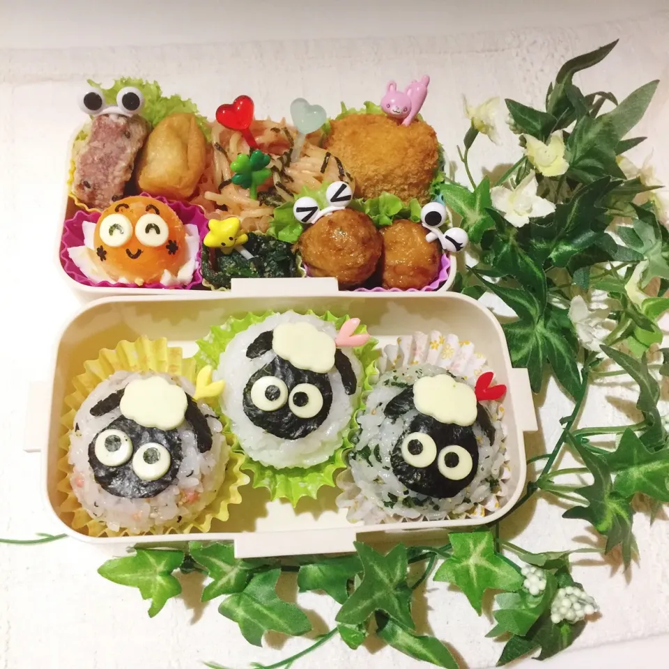 Snapdishの料理写真:1/16❤︎娘のおにぎり🍙弁当❤︎
ひつじのショーン🐏
#お弁当 #お昼ごはん #娘弁当 #ランチ #おにぎり #ひつじのショーン #お弁当記録|Makinsさん