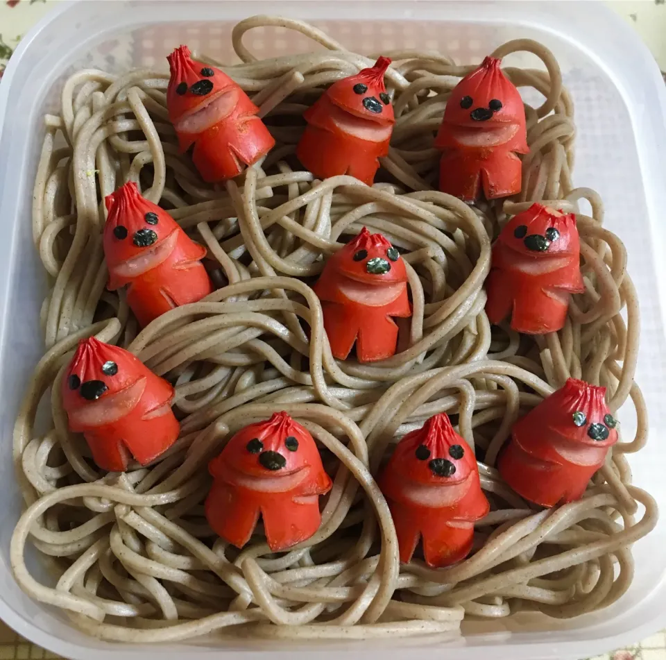 ウインナちゃ蕎麦🍱|＊ゆみしぼり＊さん