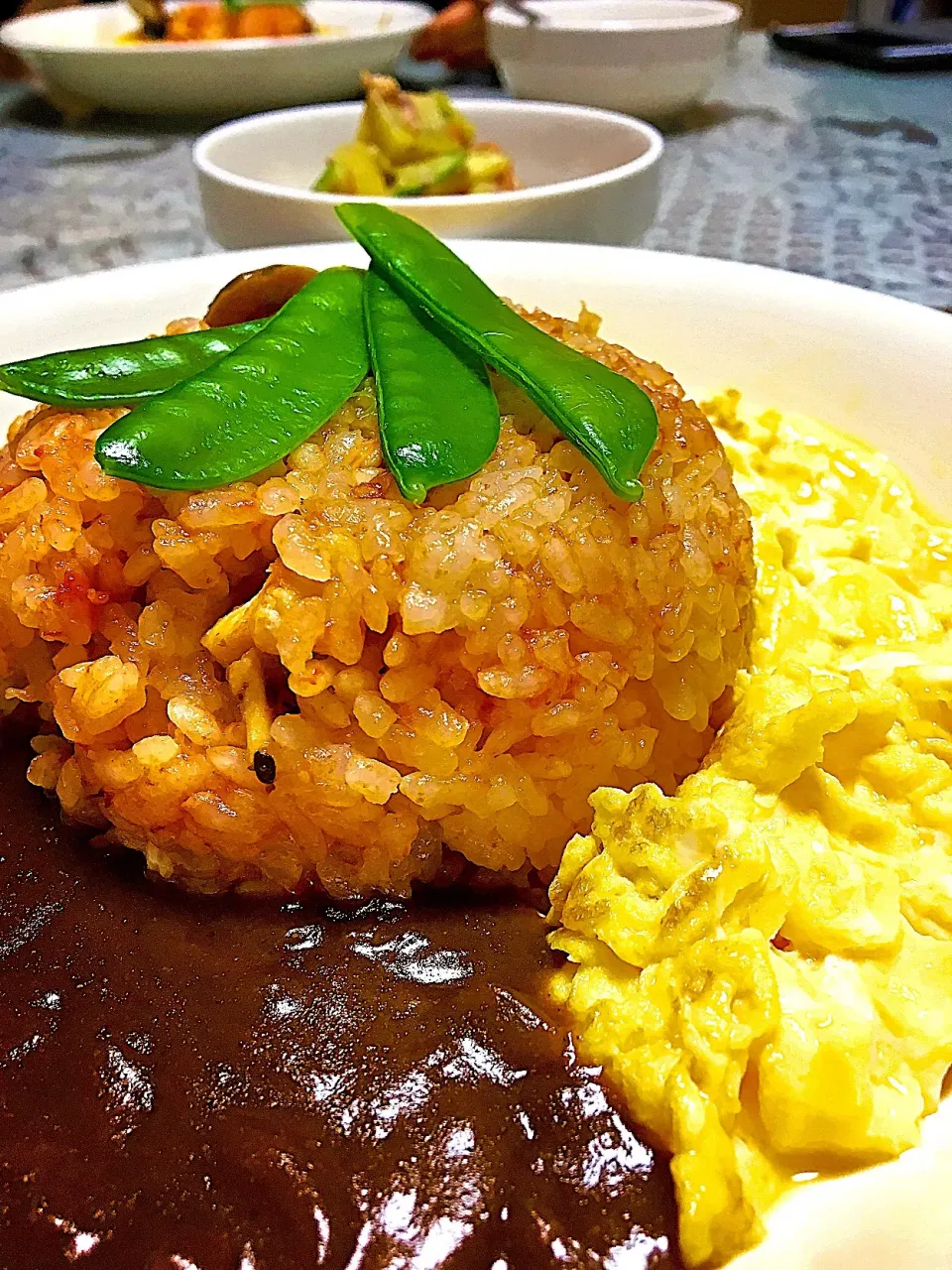 チキンライスオムカレー|ヨシヨシさん